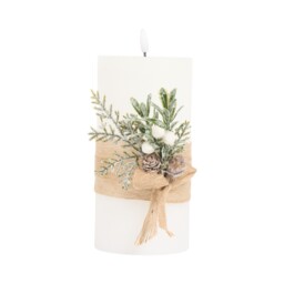 Hessian Pine LED Candle - thumbnail 3