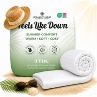 3 Tog Lightweight Duvet Cool Summer Microfibre Quilt - White / Double - image 1