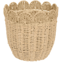 Set of 2 Aspen Scalloped Woven Planters - Brown - thumbnail 3