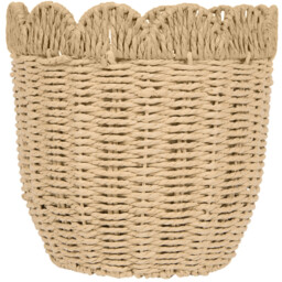 Set of 2 Aspen Scalloped Woven Planters - Brown - thumbnail 4