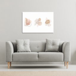 Bbeige watercolor Illustration and gold elements Canvas Print - White / 91cm / 61cm - thumbnail 2