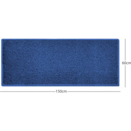 PVC Spaghetti Kitchen Hallway Washable Runner Rug - Blue - thumbnail 2