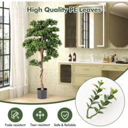 Set of 2 Artificial Boxwood Topiary Tree - Green - thumbnail 4