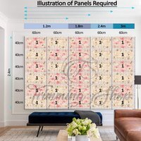 Artificial Flowers Wall Panels - White & Dusty Rose