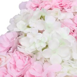 Artificial Flowers Wall Panels - White & Dusty Rose - thumbnail 3