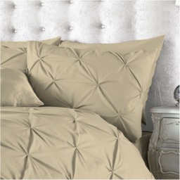 Luxury Alford Duvet Cover and Pillowcase Set - Latte / Double - thumbnail 4