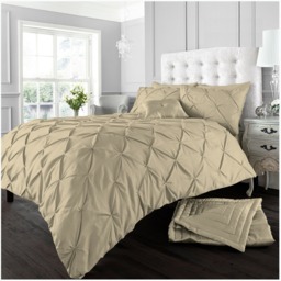 Luxury Alford Duvet Cover and Pillowcase Set - Latte / Double - thumbnail 2
