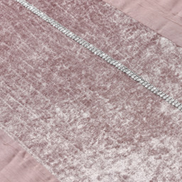 Velvet Diamonte Panel Duvet Set - Blush / Double - thumbnail 2