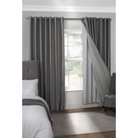 Eyelet Blackout Curtain Lining - White / 168cm / 175cm