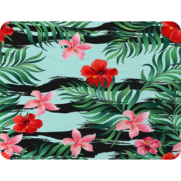 Red  Pink Tropical Plants Blanket - Green - thumbnail 2
