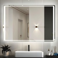 Illuminated LED Bathroom Mirror with IR Motion Switch - White / 90cm