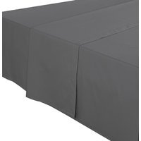 Polycotton Flat Bed Sheet - Charcoal / King - image 1