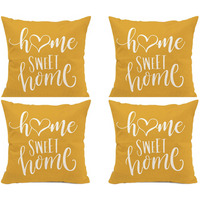 Home Sweet Home Cushion Cover Set - Yellow - image 1