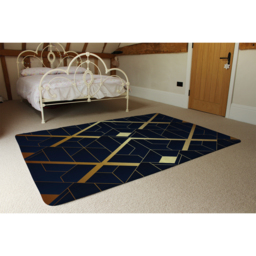 Luxury Gold Art Deco Rug - Gold / 150cm - thumbnail 3