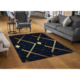 Luxury Gold Art Deco Rug - Gold / 150cm - thumbnail 2