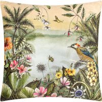 Leilani Printed Chenille Cushion - Riverine / AnimalFloral / 80 Feather 20 Polyester - image 1