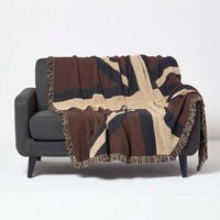 100 Cotton Hand Woven Union Jack Flag Throw - Limited Edition - Red, White and Blue / 200cm