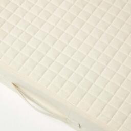 Quilted Cotton Armchair Booster Cushion Cover - Cream - thumbnail 4