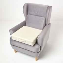 Quilted Cotton Armchair Booster Cushion Cover - Cream - thumbnail 3