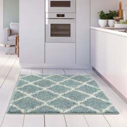 Myshaggy Moroccan Design Rug - Duck Egg Blue / 120cm Square - thumbnail 5