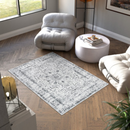 Washable Rug Aliya - oriental pattern, non-slip - Grey / 170cm - thumbnail 2