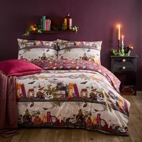 Witchy Tales Printed Reversible Duvet Cover Set Super King - Multicoloured