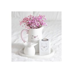 Butterflies Appear Tealight Candle Holder Remembrance Gift - White - thumbnail 2