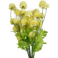 Bunch of Dahlia Pompom Artificial Stems Flowers - Dahlia Pompom Yellow