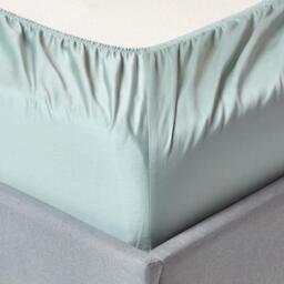 Organic Egyptian Cotton Extra Deep Fitted Sheet - Duck Egg Blue / Single - thumbnail 2