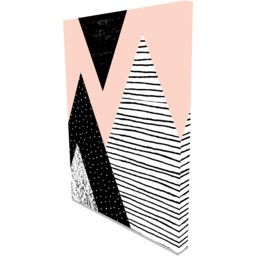 Twin Geo Shapes' by Andrew Lee Graphic Art Print on Canvas - Pink / 41cm / 61cm - thumbnail 2
