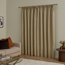 Ultimate Velvet Full Blackout Pencil Pleat Curtains - Mocha / 168cm / 137cm - thumbnail 3