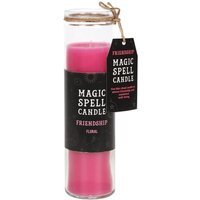 Friendship Spell Tube Candle Floral Fragrance, 70-Hour Burn, Glass Jar - Pink
