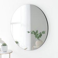 Simple Round Wall Mirror Black - Black / 70cm - image 1