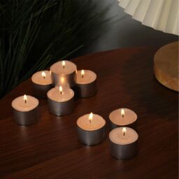 Alivio Candles Unscented Tealights 8 Hours - White - thumbnail 4