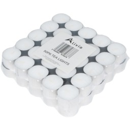 Alivio Candles Unscented Tealights 8 Hours - White - thumbnail 2