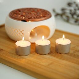Alivio Candles Unscented Tealights 8 Hours - White - thumbnail 5