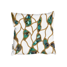 Chains  Snake Skin Outdoor Cushion - Green / 60cm - thumbnail 2