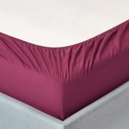 200 Thread Count Egyptian Cotton Fitted Sheet - Plum / Superking - thumbnail 2