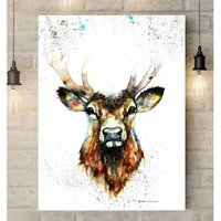 Stag Canvas - Brown / 32 x 24 in