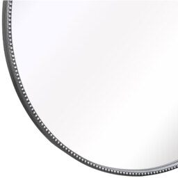 Crown Round Circular Wall Mirror - Silver - thumbnail 4