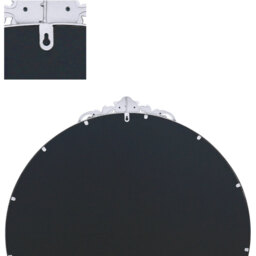 Crown Round Circular Wall Mirror - Silver - thumbnail 5