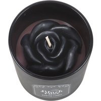 Black Rose Candle with 3D Roses Elegant Gothic Home Decor Gift - Black