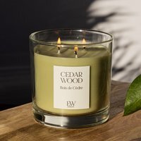 Cedar Wood 3 Wick Scented Candle - Sage Green