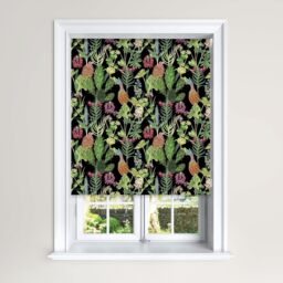 Lister Cartwright Tropical Plants Design Blackout Roller Blinds - Black / 150 x 160 - thumbnail 2