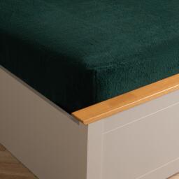 Teddy Fleece Thermal Fitted Bed Sheet - Forest Green / Single - thumbnail 2