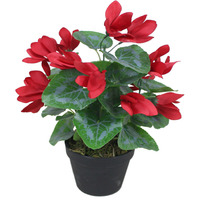 Artificial Cylamen Floral Plant - Red