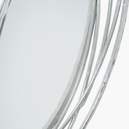 Swirl Round Wall Mirror - Silver - thumbnail 4