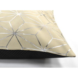 Geometric Print Lounging Cushion with Non-Slip Base - Cream - thumbnail 2