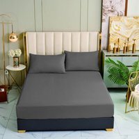 Egyptian Cotton 400 Thread Count Fitted Sheet - Grey / Superking