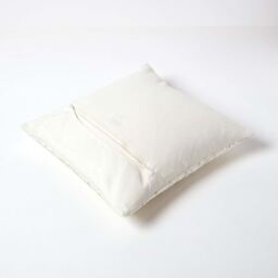 Crushed Velvet Cross Stich Cushion Cover - Cream / 40cm - thumbnail 4